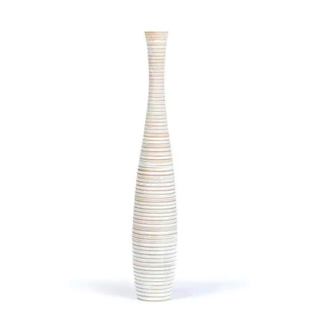 Nearly new Leewadee white wood vase 26"
